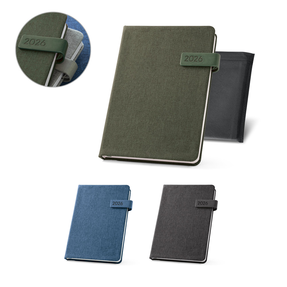 ANDRESEN A5. Agenda em PET reciclado (100% rPET)