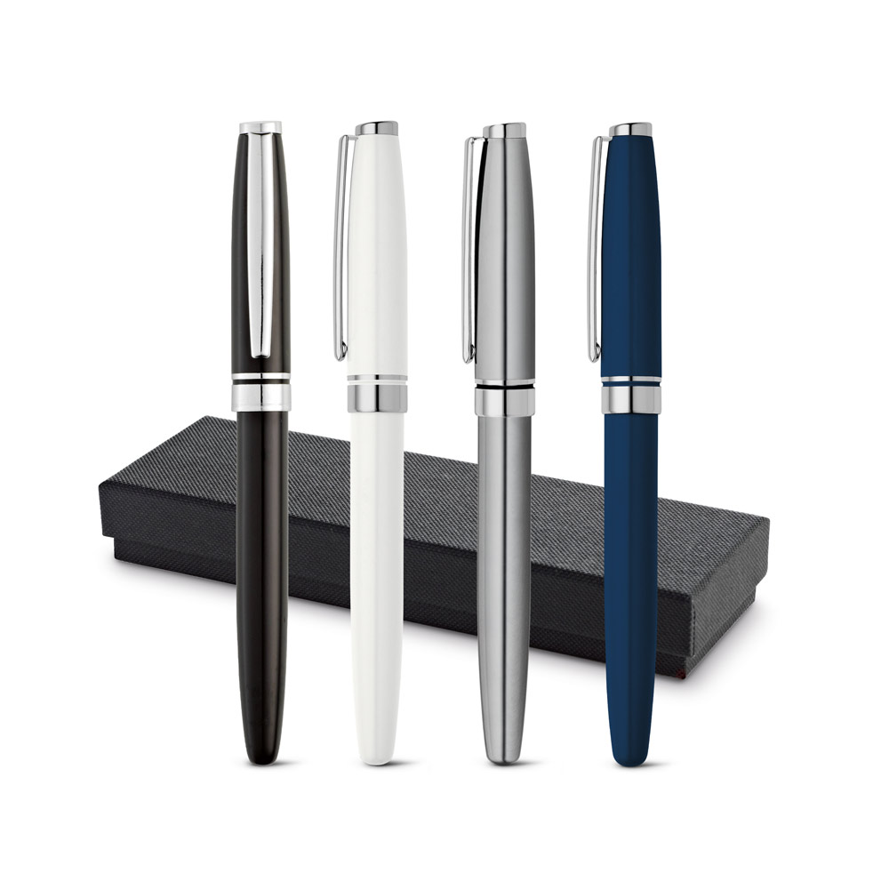 BERN. Roller em metal com escrita em preto